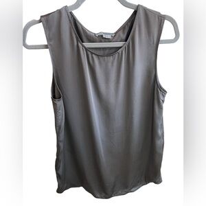 Vince Dark Grey Silk Tank Shell Classic Business Attire Size Large